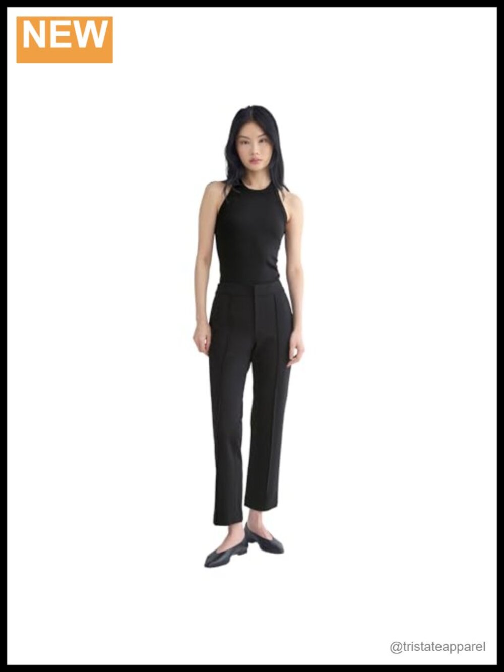 Slim Trouser Ponte Pintuck Tailored Dress Pant Viscose Blend